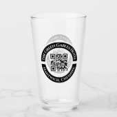 Hotel- of bar drankglas met QR-code Glas (Voorkant)