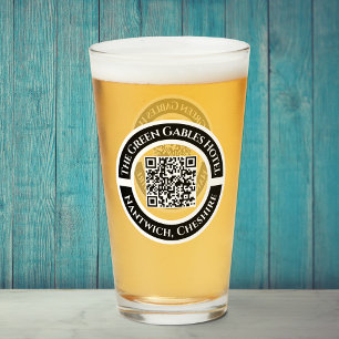 Hotel of Bar Drinken Glass met QR-code Glas