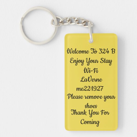 Hotel of een Zeer belangrijk label BNB voor uw Sleutelhanger (Voorkant)