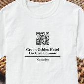Hotel of Restaurantnaam met QR-code T-Shirt
