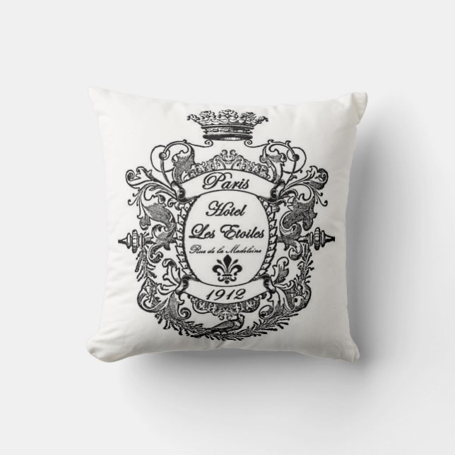 Hotel Paris Franse markt Style Pillow Kussen (Voorkant)