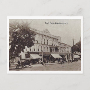 Hotel, Patchogue, Long Island, Vintage van New Yor Briefkaart