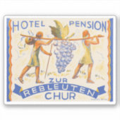 Hotel Pension Zwitserland Sticker (Voorkant)