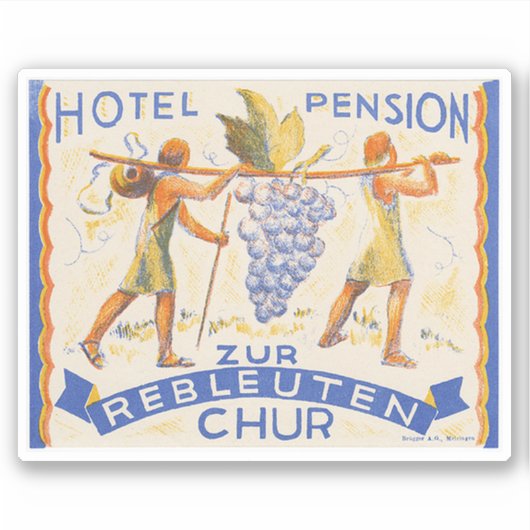 Hotel Pension Zwitserland Sticker (Voorkant)