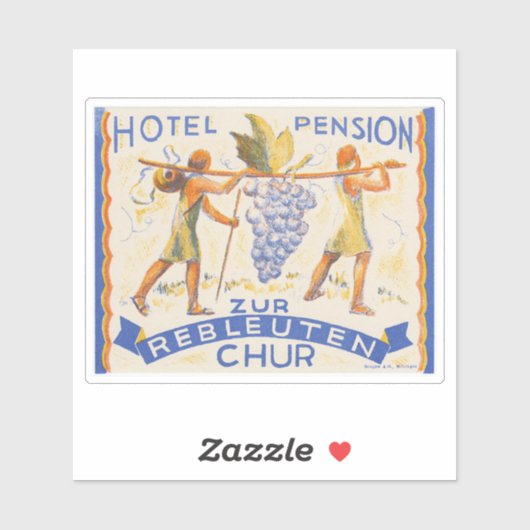 Hotel Pension Zwitserland Sticker (Vel)