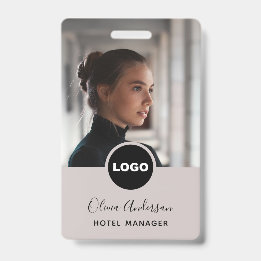 Hotel Personeelsfoto ID Logo Script Naam Badge