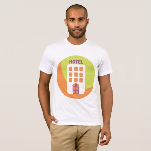 Hotel pictogram t-shirt (Voorkant volledig)