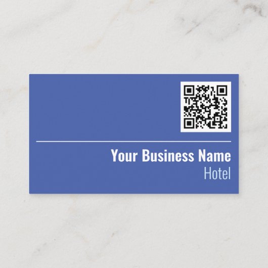 Hotel QR Code Visitekaartje (Achterkant)