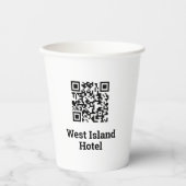 Hotel QR-codeontwerp Papieren Bekers (Voorkant)