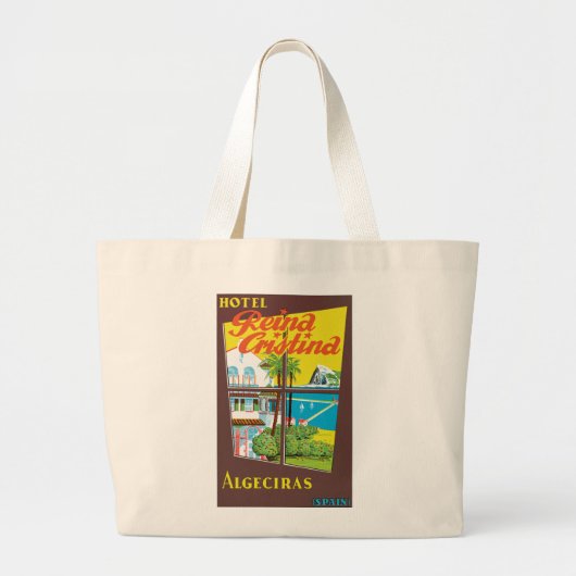Hotel Reina Cristina ~ Algeciras Grote Tote Bag (Voorkant)