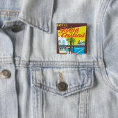 Hotel Reina Cristina ~ Algeciras Vierkante Button 5,1 Cm (In situ)