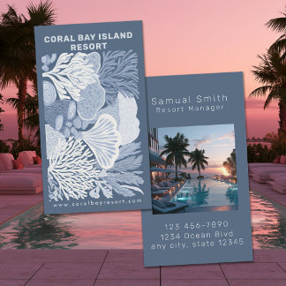 Hotel / Resort aan de Oceaan Coral Design Visitekaartje