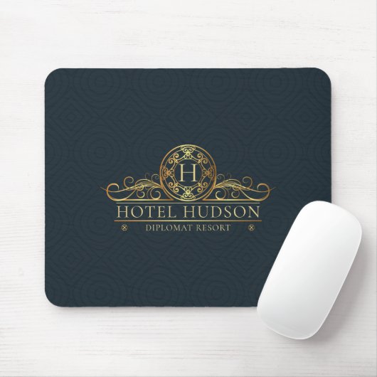 Hotel Resort Branding Luxury Monogrammed Muismat (Met muis)