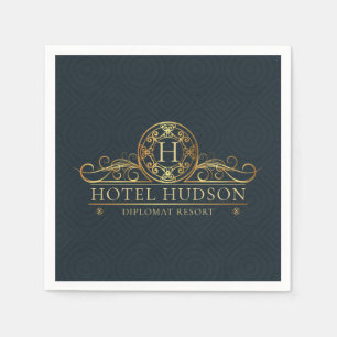 Hotel Resort Branding Luxury Monogrammed Servet