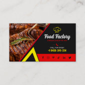 Hotel, Restaurant, Cafe, Eten Visitekaartje + Logo (Voorkant)