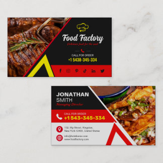 Hotel, Restaurant, Cafe, Eten Visitekaartje + Logo