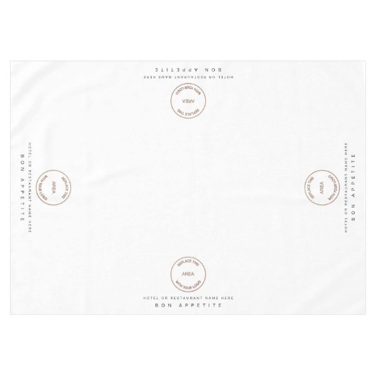 Hotel Restaurant Naam Bon Appetite White Tafelkleed (Voorkant (Horizontaal))