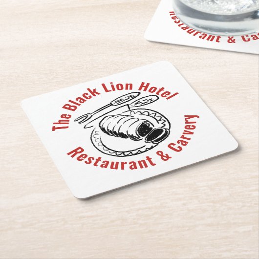 Hotel Restaurant of Carvery Kartonnen Onderzetters (Schuin)