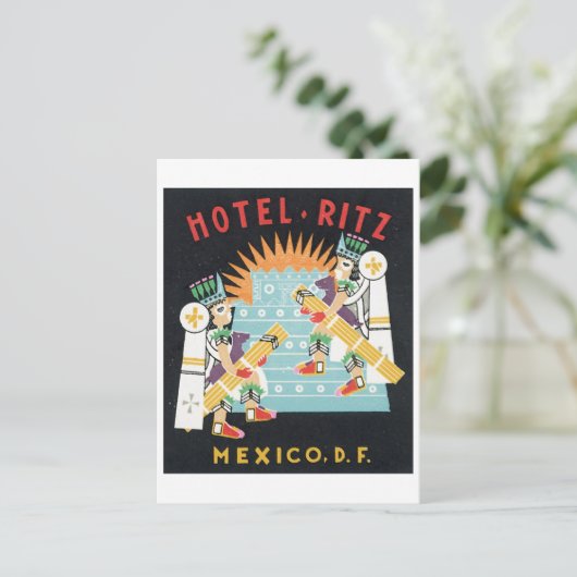 Hotel Ritz Mexico, D.F. Briefkaart (Staand voorkant)