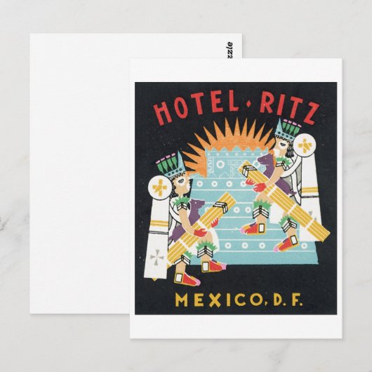 Hotel Ritz Mexico, D.F. Briefkaart (Voorkant / Achterkant)