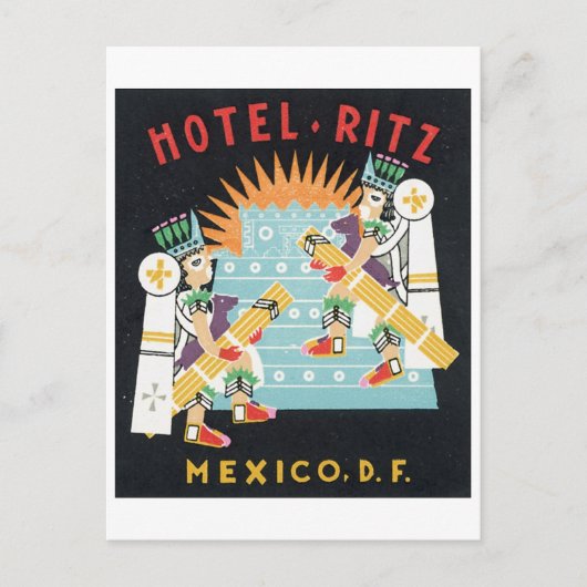 Hotel Ritz Mexico, D.F. Briefkaart (Voorkant)