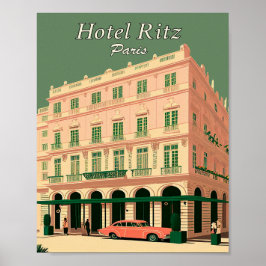 Hotel Ritz Paris Minimalistisch  KunstPoster Poster