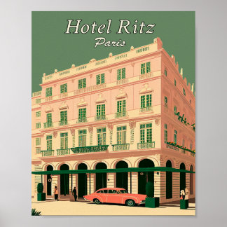 Hotel Ritz Paris Minimalistisch  KunstPoster Poster