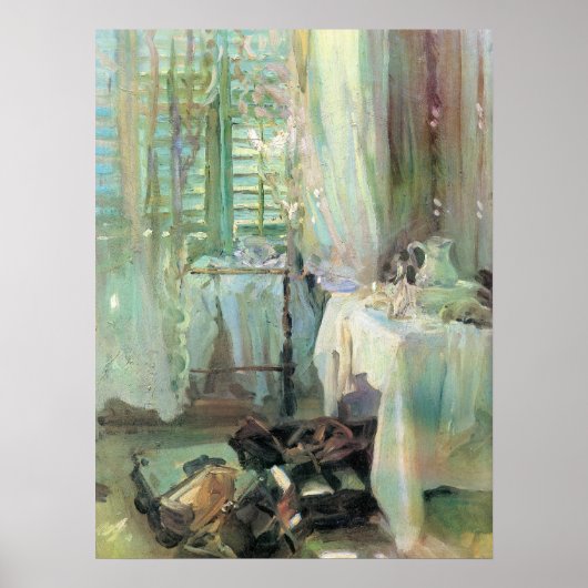 Hotel Room door John Singer Sargent Poster (Voorkant)