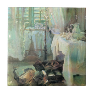 Hotel Room door John Singer Sargent Tegeltje