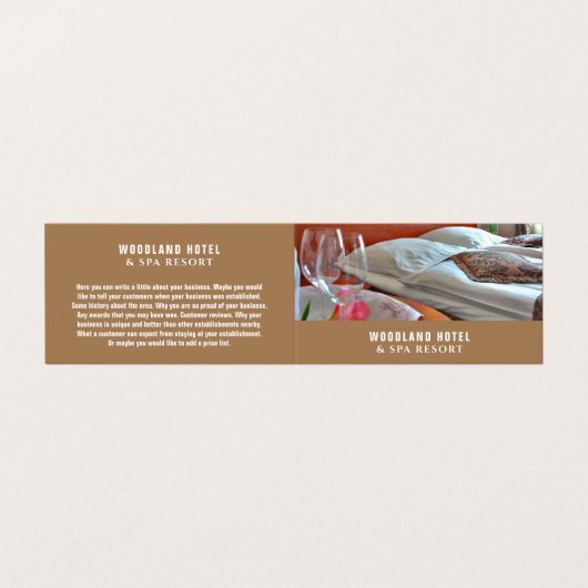 Hotel Room, Hotel Accommodatie Gedetailleerd Visitekaartje (Buitenkant ongevouwen)