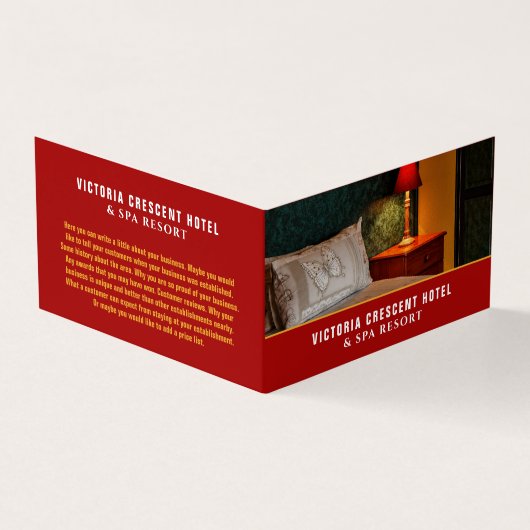 Hotel Room, Hotel Accommodatie Gedetailleerd Visitekaartje (Buitenkant)