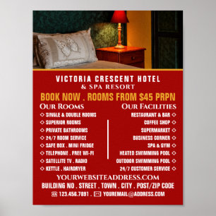Hotel Room, Hotel Accommodation Adverteren Poster