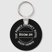 Hotel Room Keyring met Room Number Sleutelhanger (Achterkant)