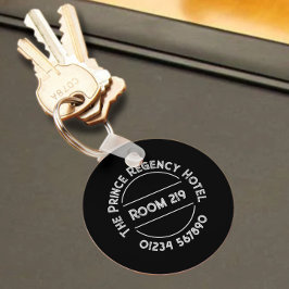 Hotel Room Keyring met Room Number Sleutelhanger