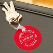 Hotel Room Keyring met Room Number Sleutelhanger