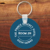 Hotel Room Keyring met Room Number Sleutelhanger (Voorkant)