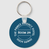 Hotel Room Keyring met Room Number Sleutelhanger (Achterkant)