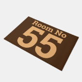 Hotel Room Number in Bold on a Doormat Deurmat (Schuin)