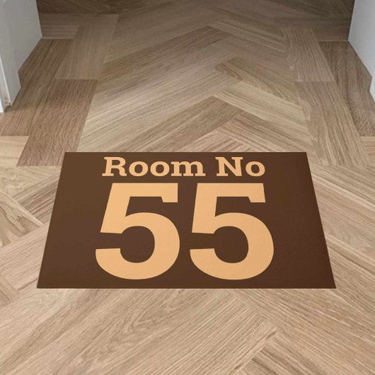 Hotel Room Number in Bold on a Doormat Deurmat
