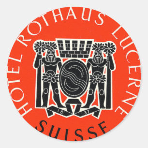 Hotel Rothaus Lucerne Zwitserland Sticker reizen