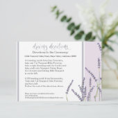 Hotel Routebeschrijving Franse Lavendel Bloemig Informatiekaartje (Staand voorkant)