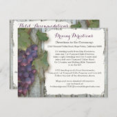 Hotel Routebeschrijving Wijnmakerij Wijngaard Drui Informatiekaartje (Voorkant / Achterkant)