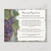 Hotel Routebeschrijving Wijnmakerij Wijngaard Drui Informatiekaartje (Voorkant)