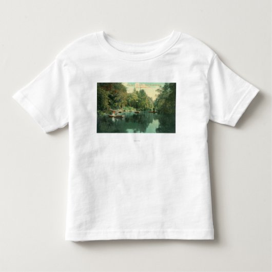 Hotel Rowardennan Guests Boating on Lake Kinder Shirts (Voorkant)