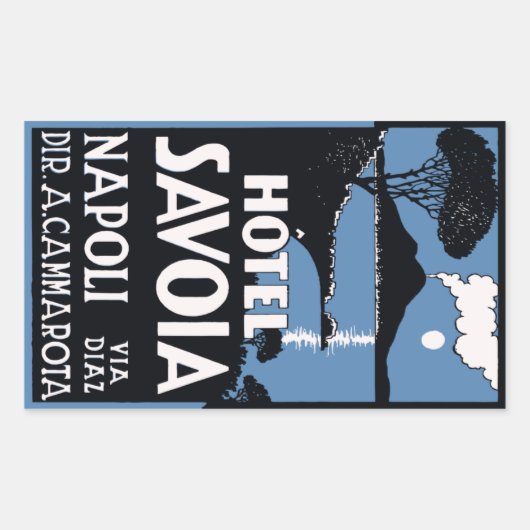 Hotel Savoia (Napoli - Italië) Vector format Rechthoekige Sticker (Voorkant)