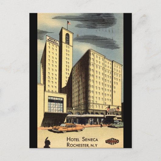 Hotel Seneca, Rochester NY Vintage Briefkaart (Voorkant)