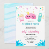 Hotel slumber poolpartij uitnodiging (Voorkant / Achterkant)