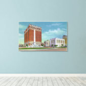 Hotel Statler en NY State Kantoor Bldg Canvas Afdruk (Insitu (Houten vloer))