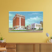 Hotel Statler en NY State Kantoor Bldg Canvas Afdruk (Insitu (Woonkamer))