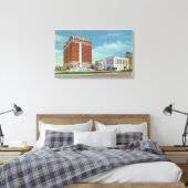 Hotel Statler en NY State Kantoor Bldg Canvas Afdruk (Insitu (Slaapkamer))